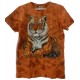 Tričko pro dospělé - tygr hnědý ležící, hnědá b