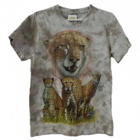 Tričko pro dospělé - gepardi, béžová b