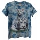 Tričko pro dospělé - bílý tygr s mládětem, zelená b