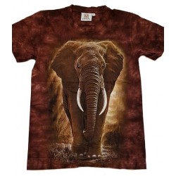 Tričko pro dospělé - slon, fialová batika