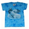 Tričko pro děti - lední medvěd, modrá batika