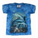 Tričko pro děti - moře, modrá batika