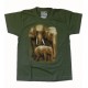 Tričko pro děti - sloni, zelená