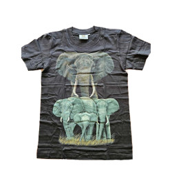 Tričko pro dospělé - slon, černá