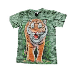 Tričko pro dospělé - tygr, zelená b