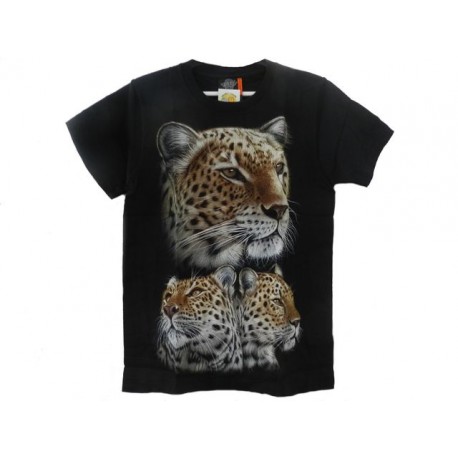 Tričko pro dospělé -bílý tygr, černá