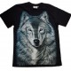 Tričko pro dospělé - vlk hlava, černá